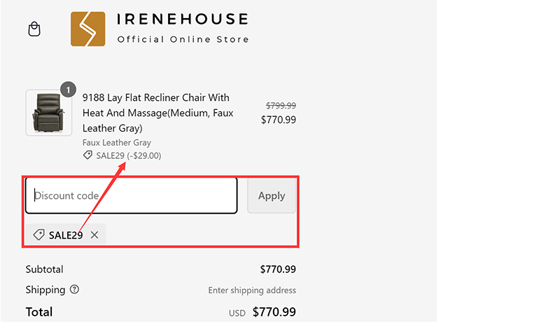 Irene House Coupon Codes