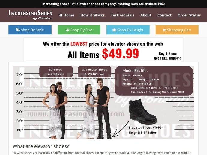 Increasing Shoes Coupon Codes & Coupons (Save 31 Off)