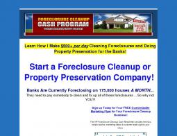 Foreclosure Cleanup Cash Program