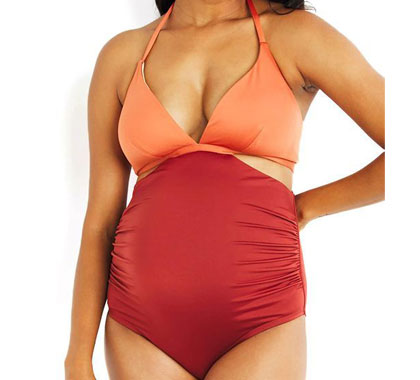 Cutout Maternity One-Piece Swimsuit