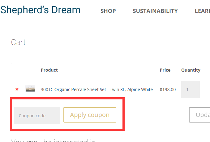 Shepherd's Dream Coupon Code