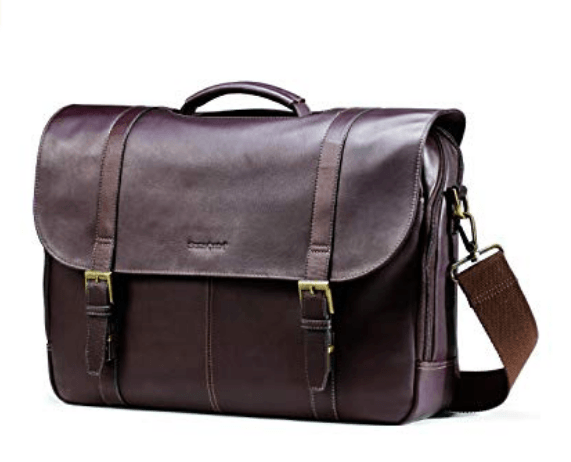 Samsonite Colombian Leather Flap-Over Messenger Bag