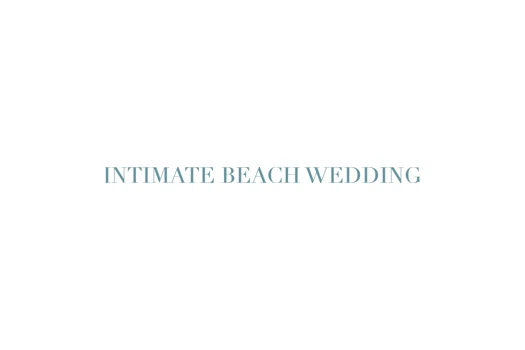 Intimate Beach Wedding