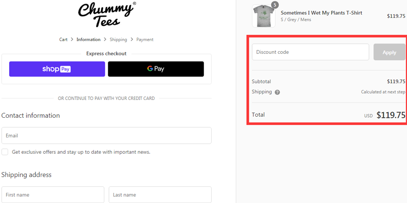 chummy tees coupon code