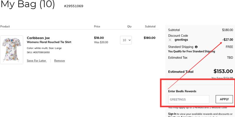 bealls florida coupon code free shipping