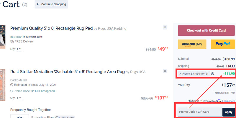 rugs usa promo code first order